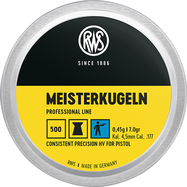 RWS MEISTERKUGELN PELLETS .177 RIFLE-4.5MM 7.0GR