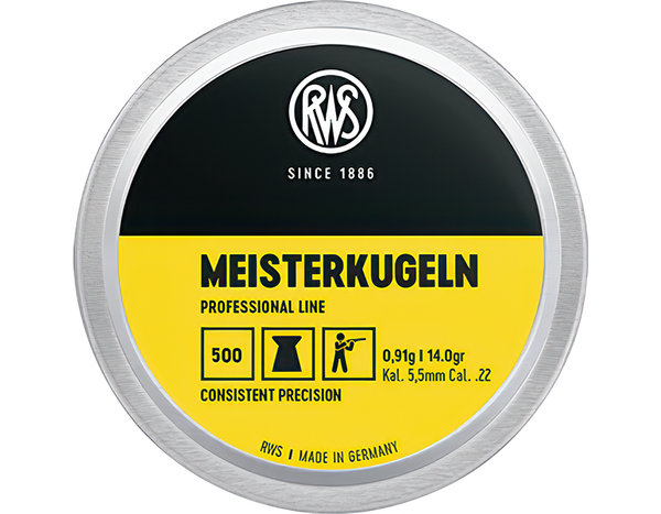 RWS MEISTERKUGELN PELLETS .22 RIFLE 14.0 GR
