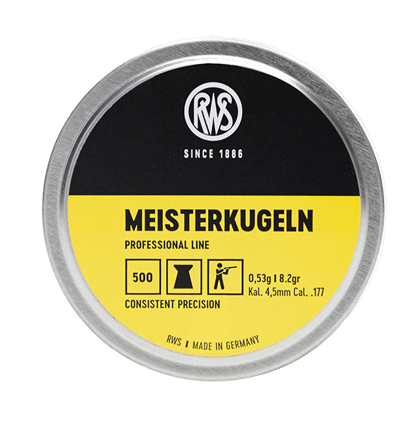 RWS MEISTERKUGELN PELLETS .177 RIFLE 4.5MM 8.2 GR