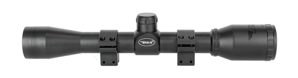 BSA ESSENTIAL FFMD 4X32 WR RIFLESCOPE WITH MOUNTS
