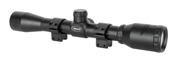 BSA ESSENTIAL FFMD 4X32 WR RIFLESCOPE WITH MOUNTS
