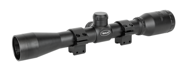 BSA ESSENTIAL FFMD 4X32 WR RIFLESCOPE WITH MOUNTS