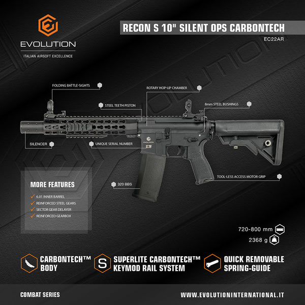 EVOLUTION RECON S/LITE 10’’ SILENT OPS CARBONTECH