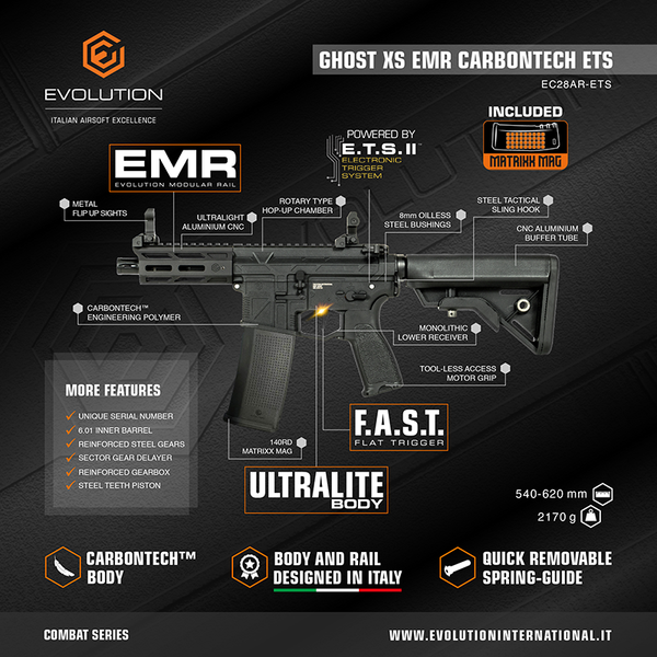 EVOLUTION GHOST XS EMR CARBONTECH ETS