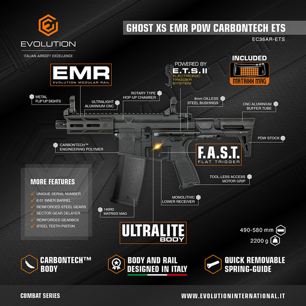 EVOLUTION GHOST XS EMR PDW CARBONTECH ETS