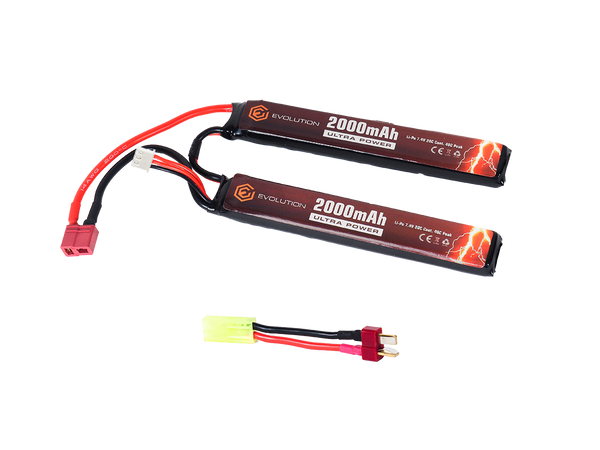 EVOLUTION LIPO ULTRA POWER BATTERY 7.4V 2000MAH 2 x STICK