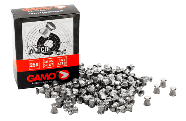 GAMO MATCH DIABLO FLAT HEAD PELLETS .177 CARTON 250