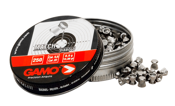 GAMO MATCH DIABLO FLAT HEAD PELLETS .22 TIN 250