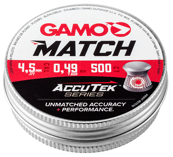 GAMO MATCH ACCUTEK SERIES PELLETS .177 TIN 500