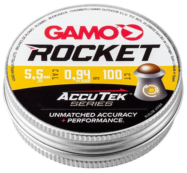 GAMO ROCKET ACCUTEK SERIES PELLETS .22 TIN 100