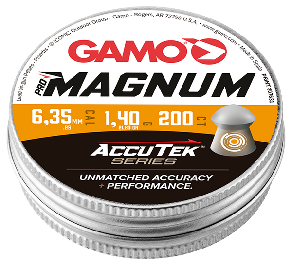 GAMO PRO MAGNUM ACCUTEK SERIES PELLETS .25 TIN 200