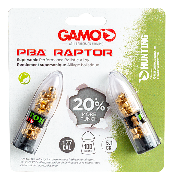 GAMO RAPTOR BPA PELLETS .177 PACK 100