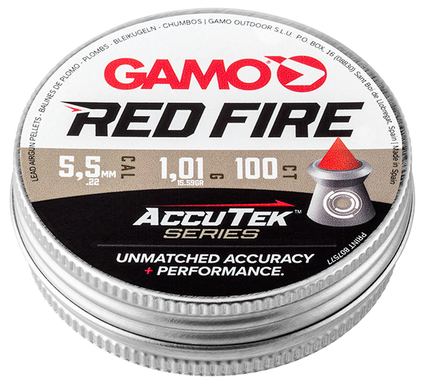 GAMO RED FIRE ACCUTEK SERIES PELLETS .22 TIN 100